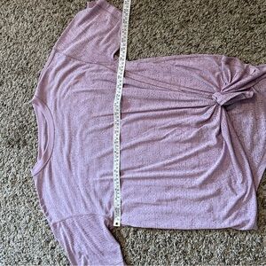 Lululemon Athletica Purple 3/4 Sleeve Tie Front Tunic